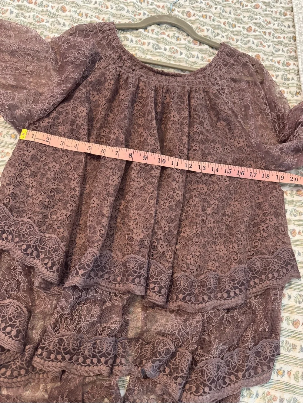 Free People Goldie Knit Top - Plum Dust Size Medium Lace Boho